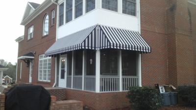 Custom awning installation