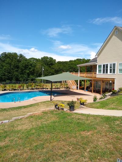 Custom shade sail installation