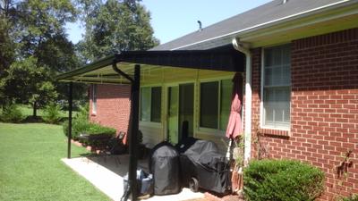Custom awning installation