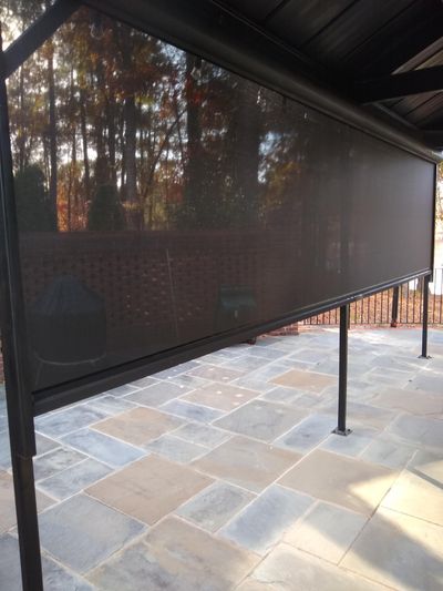 Custom solar shade installation