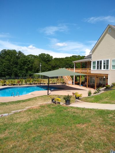 Custom shade sail installation